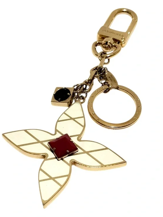 ✨🛍️ Louis Vuitton Malletage Flower Bag Charm and Key Ring - Picture 1 of 5